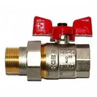 Кран Koer з американкою 1" Red