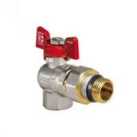 Кран Koer кутовий з американкою 3/4 "антипротечка" Red