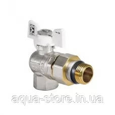 Кран Koer угловой с американкой 3/4 "антипротечка" White, фото 1