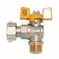 Кран Koer 1/2" ГШ ГАЗ із накидною гайкою кутовий