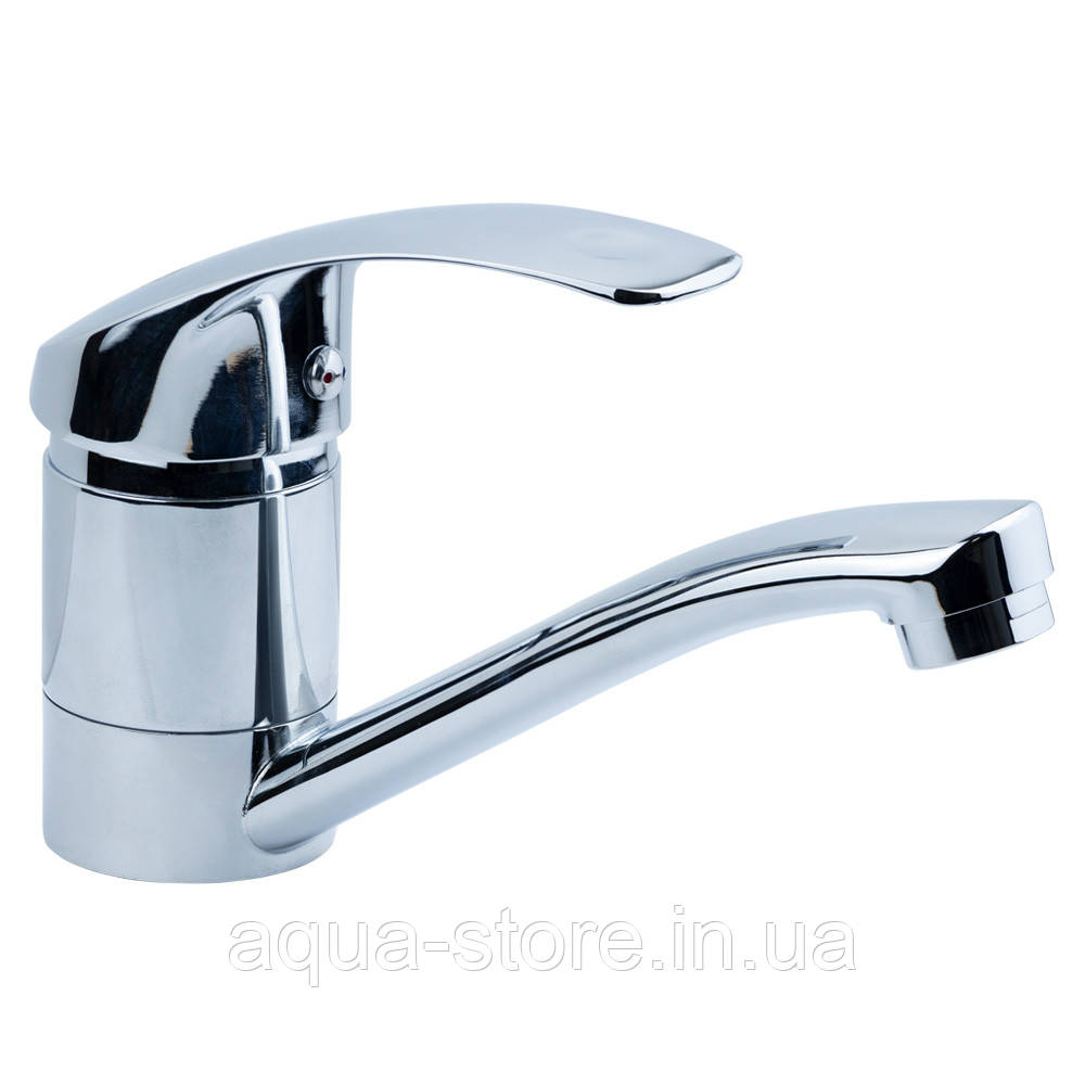 Змішувач s40 Ø40 для кухні гусак прямий 150мм на гайці TAU SL-1B143C (9840100), фото 1