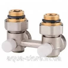 Узел KOER KR.1134 - 3/4"x1/2" нижнего подключения радиатора угловой с шаровым затвором, фото 1