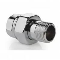 Згін американка Koer 1/2" прямий хром