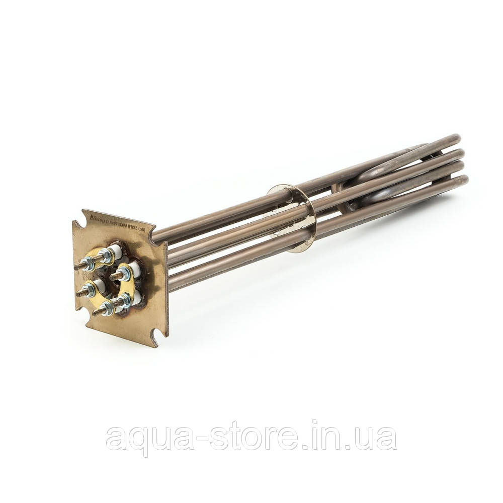 Блок ТЕНів на фланці 75×75 мм 12 кВт 380 В, скріпка, фото 1