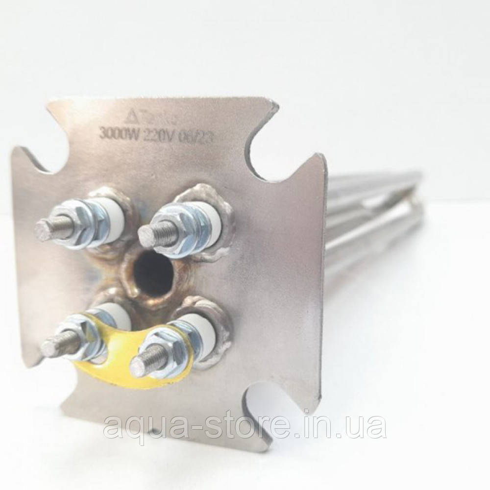 Блок ТЕНів на фланці 65×65 мм 4,5 кВт 220 В, міні, фото 1