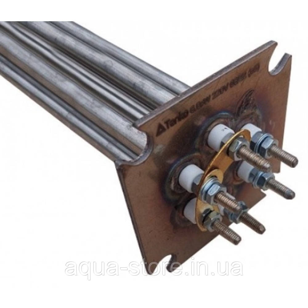 Блок ТЕНів на фланці 75×75 мм 4,5 кВт 220 В, L=290 мм прямий, фото 1