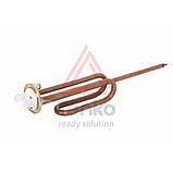 ТЭН 1,5 кВт для бойлера, фланець, мідь, під анод М6, кор.ніжка, фото 3