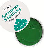 Заспокійливі гідрогелеві патчі для очей з екстрактом артишоку Petitfee Artichoke Soothing Eye Mask 60 шт, фото 4