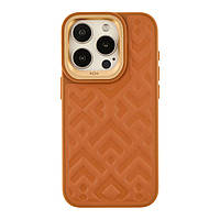 Чохол Kajsa Briquette Collection Rhombus для iPhone 15 Pro Max преміальний чохол накладка Brown lamp