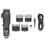 Акумуляторна машинка-тример для стрижки волосся VGR V-683, Набір для стрижки волосся на акумуляторі PU-80, фото 8