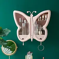 Органайзер для косметики Бабочка W 32 розовый подставка бьюти бокс акриловый кейс хранение косметики lamp