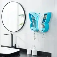 Органайзер для косметики Бабочка синий подставка бьюти бокс акриловый кейс хранение косметики настенный lamp