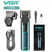 Машинка для стрижки волосся бездротова Vgr V973 з регулюванням довжини триммер для чоловічого догляду lamp