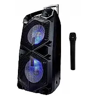 Акустична система Goldteller GT 6068 Bluetooth Usb FM колонка караоке валіза мікрофон в комплекті lamp