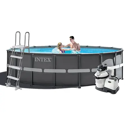 Каркасний басейн Intex 26326, 488 x 122 см (5 700 л/год, драбина, тент, підстилка), фото 1