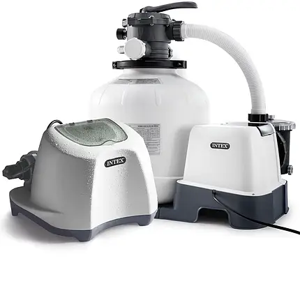 Пісочний насос із хлоргенератором Intex 26680-1 (SF70220-2) 10 500 л/год, (ECO6220 / QS1200) хлор 12 г/год, фото 1