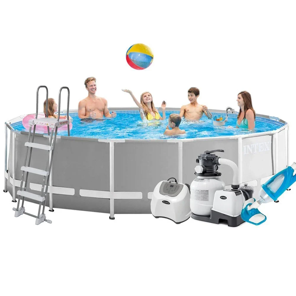 Каркасний басейн Intex 26726-11, 457 x 122 см (7 г/год, 7 900 л/год, драбина, тент, підстилка, набір для