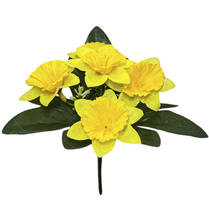 Штучні квіти букет бордюрні нарциси, 18см, фото 1