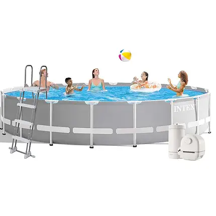 Каркасний басейн Intex 26756, 610 х 132 см (5 678 л/год, драбина, тент, підстилка), фото 1