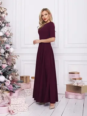 Плаття ISSA PLUS 12384 S фіолетовий, фото 3