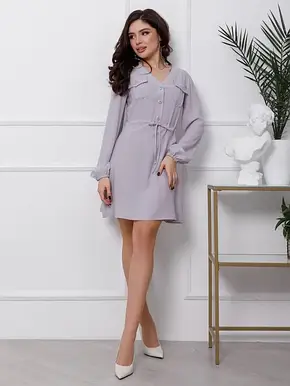 Плаття ISSA PLUS SA-118 L сірий, фото 1