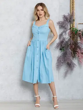 Плаття ISSA PLUS 11782 XL блакитний, фото 1