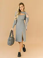Плаття ISSA PLUS SA-351 M світло-сірий