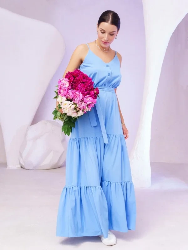 Плаття ISSA PLUS 13365 S блакитний