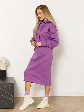 Плаття ISSA PLUS 12974 XL бузковий, фото 3