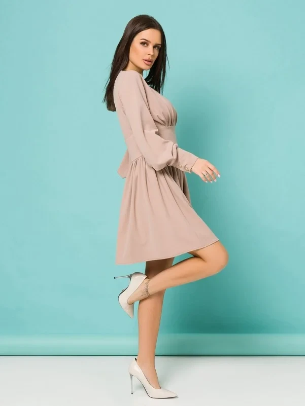Плаття ISSA PLUS 13187 S бежевий