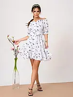 Плаття ISSA PLUS SA-461 L білий/блакитний