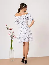Плаття ISSA PLUS SA-461 L білий/блакитний, фото 4