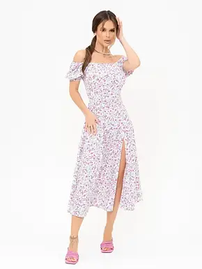 Плаття ISSA PLUS 13922 L білий, фото 1