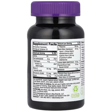 Бузина чорна, формула для сну і імунітету з мелатонином і L-теаніном, Sambucus, Sleep + Immune with Melatonin & L-Theanine,, фото 2