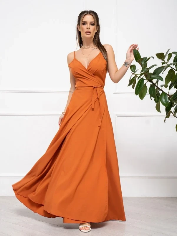 Плаття ISSA PLUS 11745 S теракотовий
