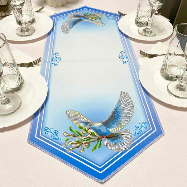 Великодній ранер з голубом і вербою Ранер-140 (Ранер-140), фото 1