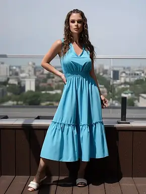 Плаття ISSA PLUS 14096 S блакитний, фото 1