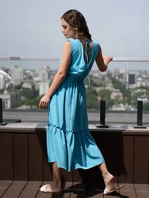 Плаття ISSA PLUS 14096 S блакитний, фото 4