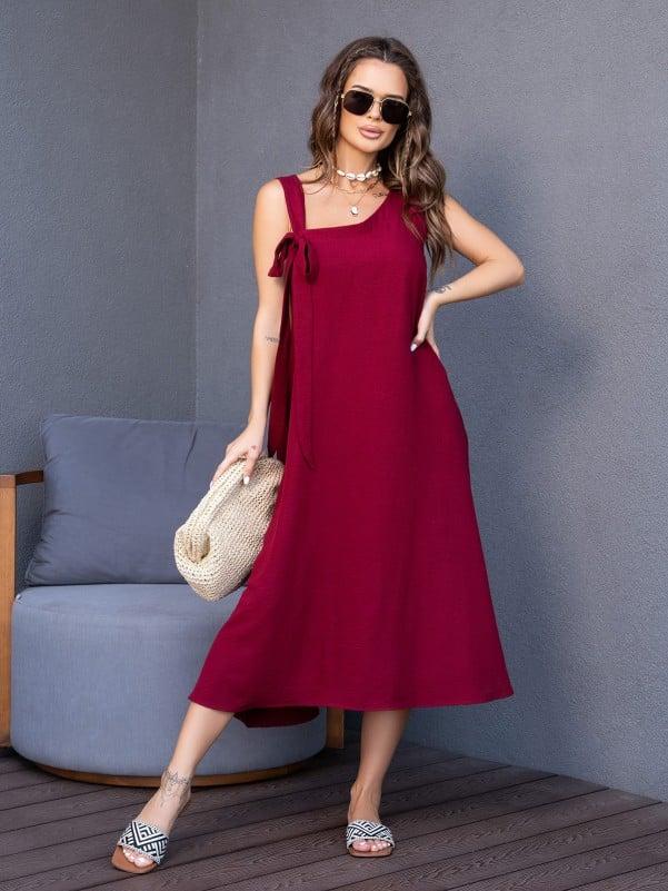 Плаття ISSA PLUS 14123 S бордовий