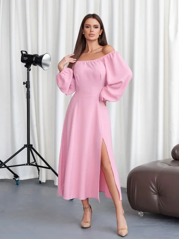 Плаття ISSA PLUS 14382 S рожевий