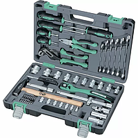 Професійний універсальний набір ручного інструменту Stels 58 шт.,1/4", набір ключів для авто і дому (14113)