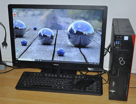 Б/в ПК+Монітор Fujitsu D757 E90 SFF| i5-6500| 8GB RAM| 120GB SSD+320GB HDD| HD 530+Б-клас BenQ BL2201PT 22" 1680x1050, фото 1