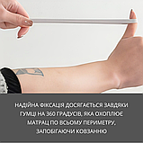 Набір простирадло-наматрацник (200×220см) водонепроникне на гумці, і 2 наволочки, в блакитному кольорі, фото 4