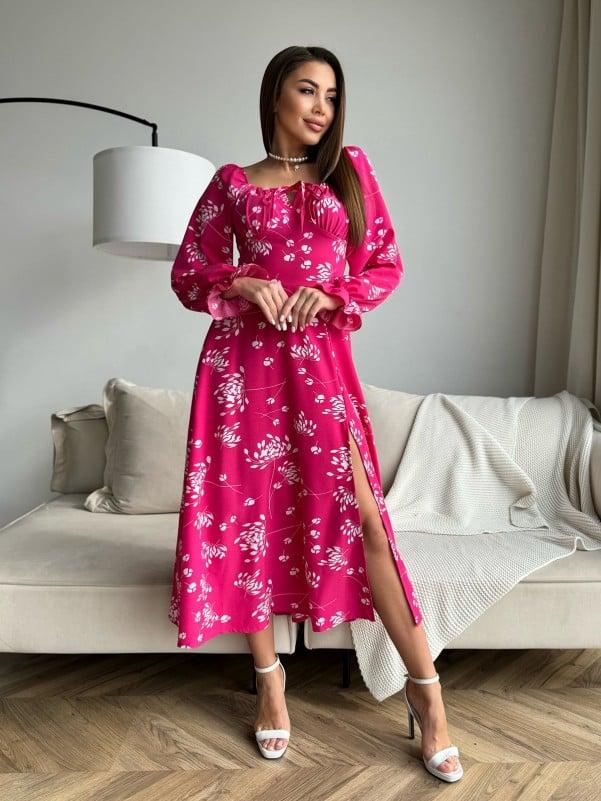 Плаття ISSA PLUS SA-510 S малиновий