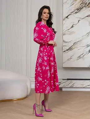 Плаття ISSA PLUS SA-515 S малиновий, фото 2