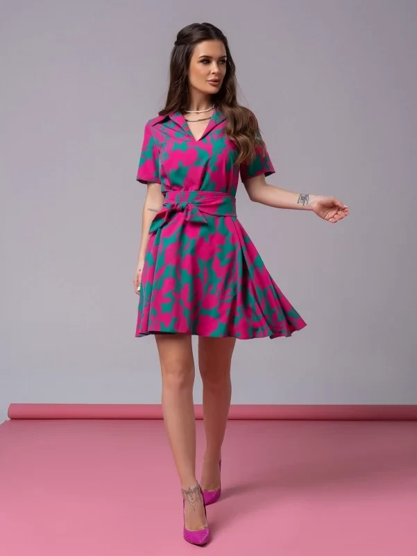 Плаття ISSA PLUS 14606 S малинове