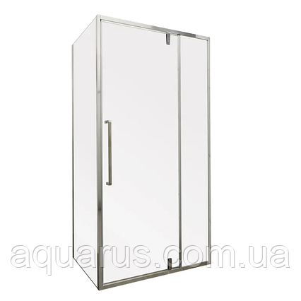 Душова кабіна без піддону Mixxus Premium BEVEL SC01-100x80x195-TR Chrome прозоре скло 6мм (MI6869), фото 1