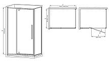Душова кабіна без піддону Mixxus Premium BEVEL SC01-120x80x195-TR Chrome прозоре скло 6мм (MI6871), фото 5