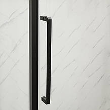 Душова кабіна без піддону Mixxus Premium BEVEL SC01-100x80x195-TR Black прозоре скло 6мм (MI6870), фото 4