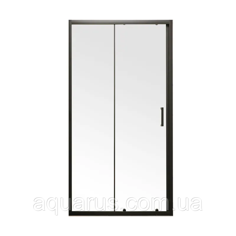 Двері в нішу Mixxus Premium DIVERSE SD01-100x185-TR Black прозоре скло 5мм (MI6876)